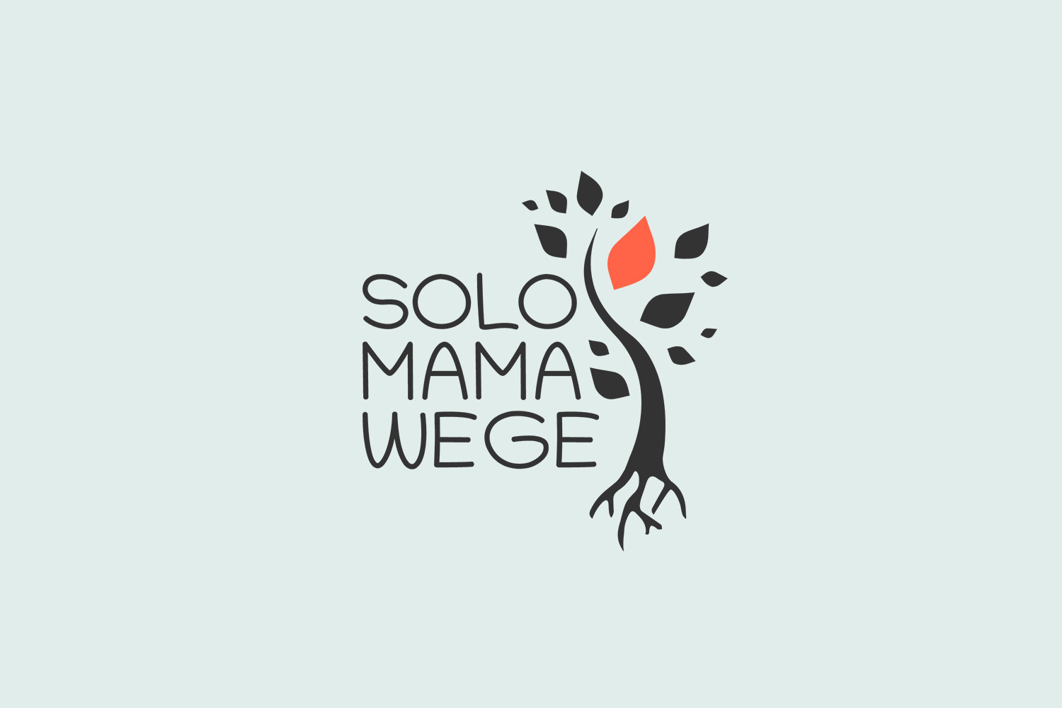 Die Arbeitsprobe eines Logos für den Kunden Solomama